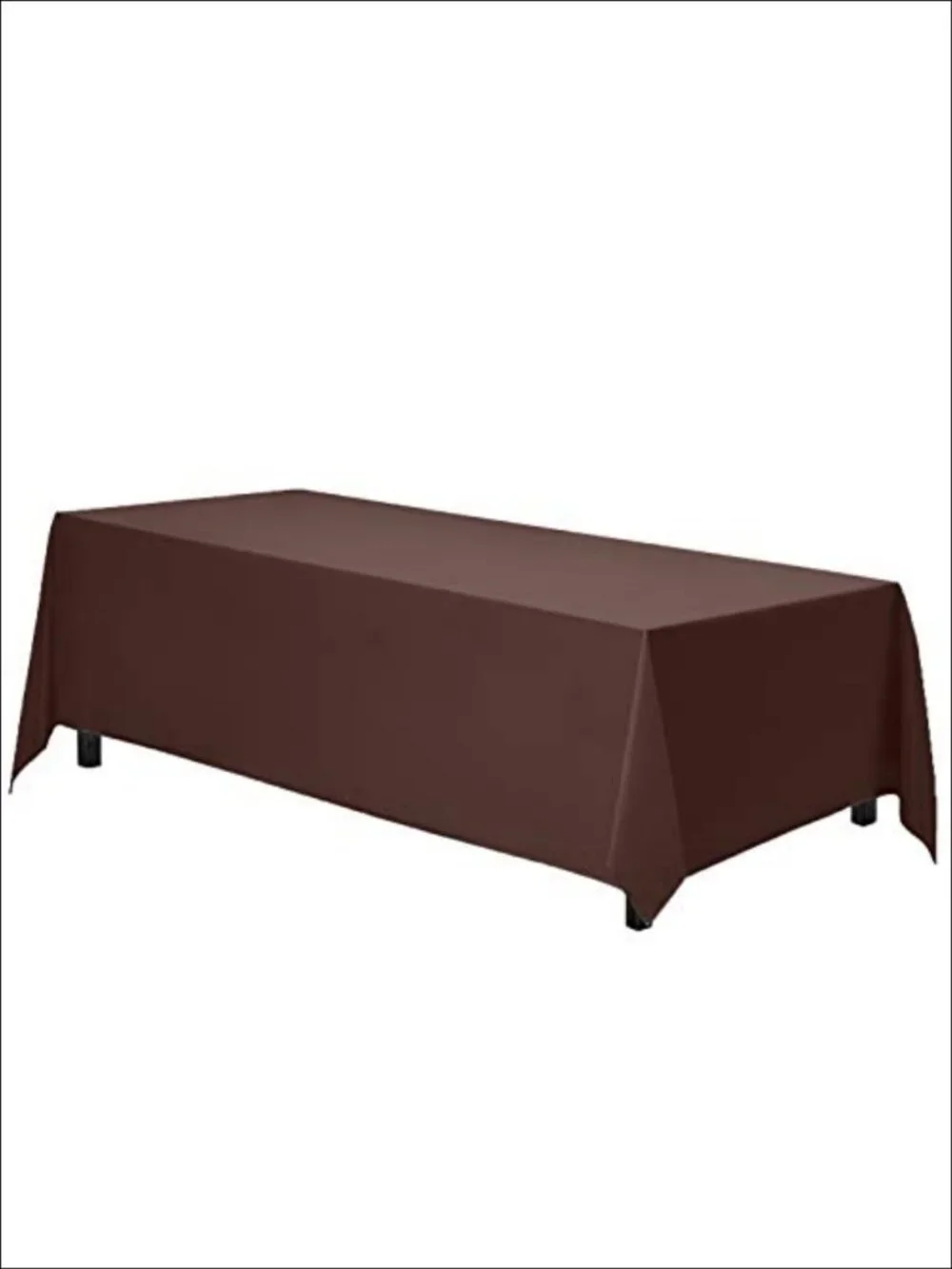Polyester Rectangle Tablecloth 90x132 Inch for 6 Foot Tables Heavy Duty Washable